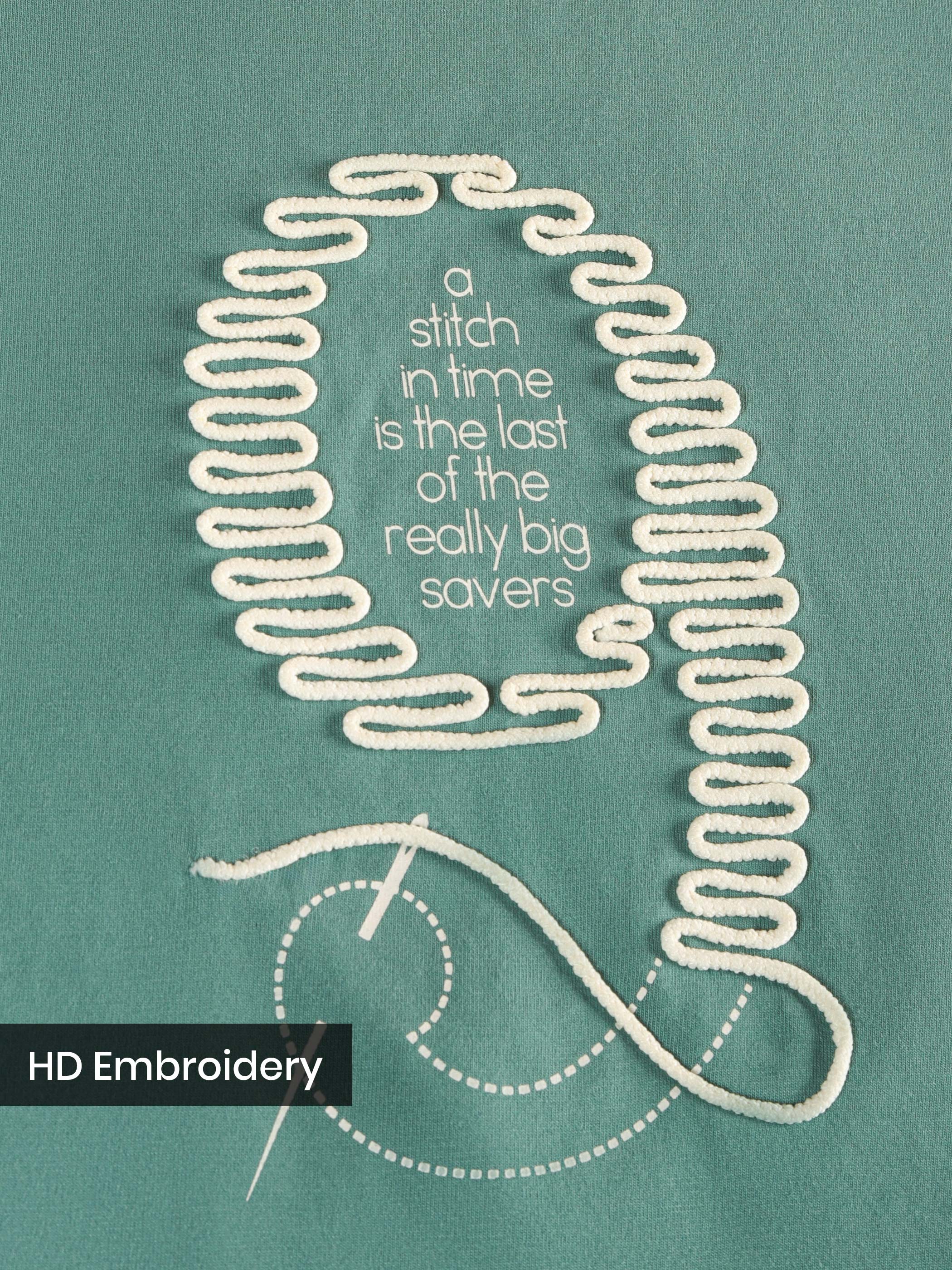 Sea Green Stitch In Time T-shirt - Image 6