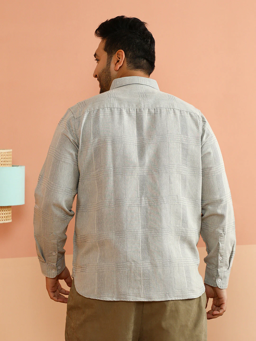 Self-Check Woven Regular Shirt - Image 4