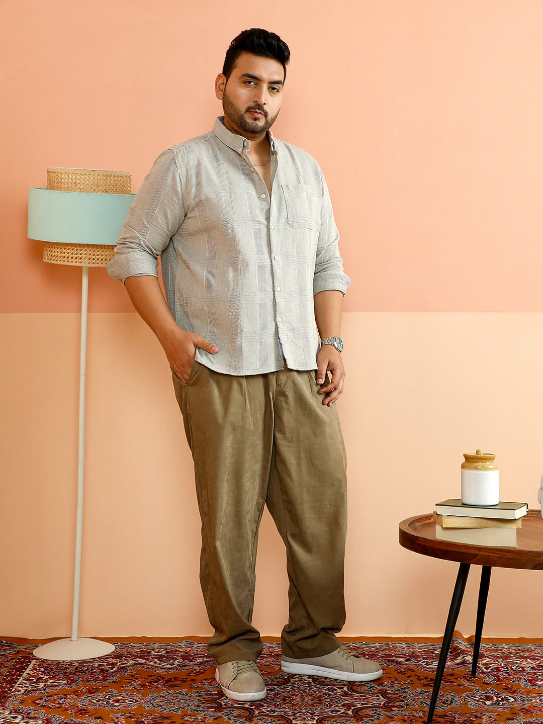 Self-Check Woven Regular Shirt - Image 5