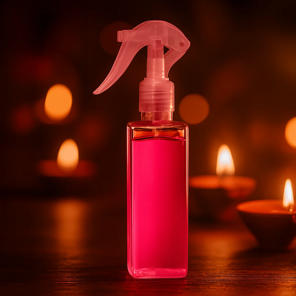 Serene Rose Puja Air Freshener – Alcohol-Free, Long-Lasting Sacred Mist - Krishna ji - Ganesh ji - Navratri - Image 4
