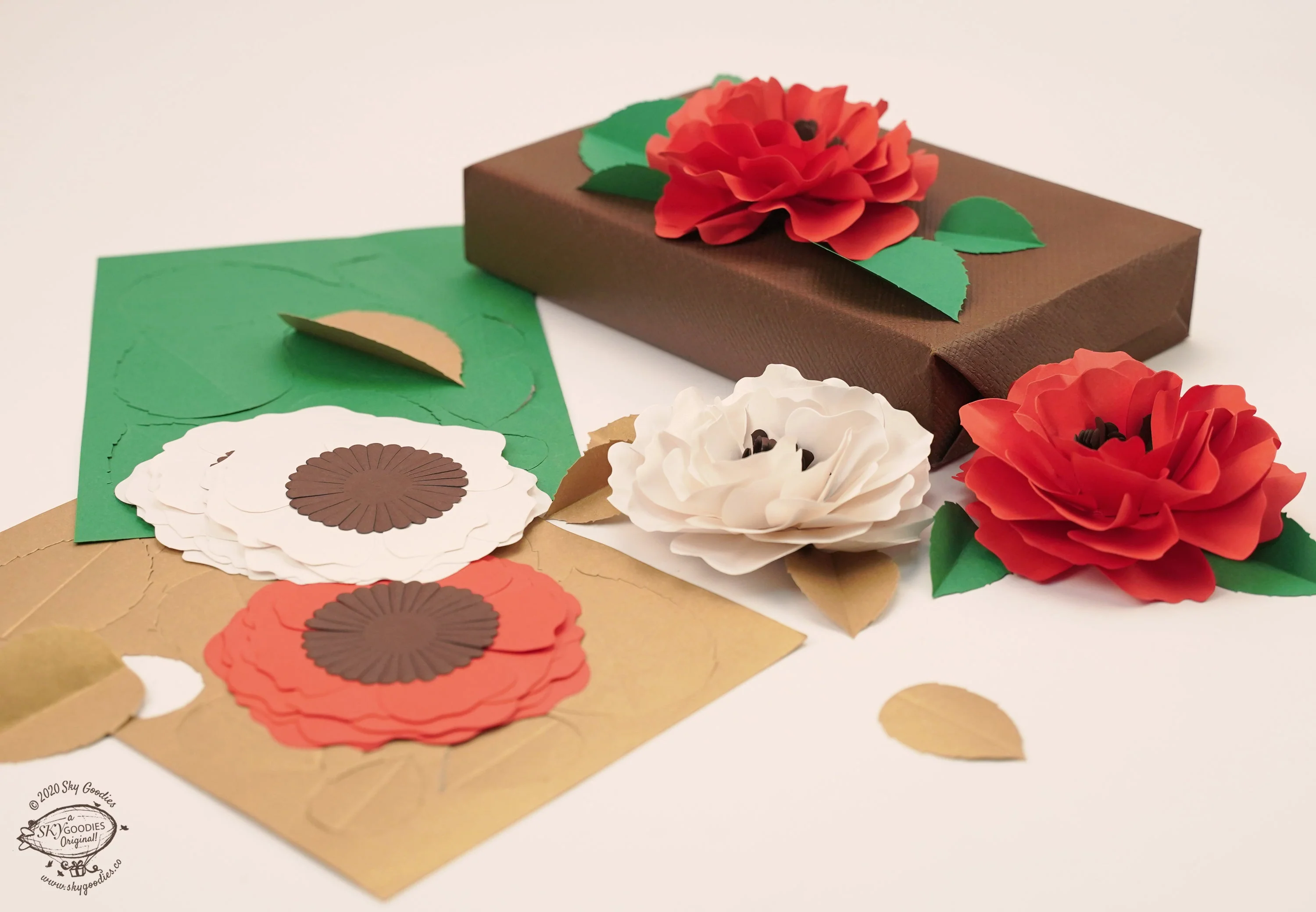 Set of 10 Pearl White 'Crush & Use' Paper Wild Roses - Image 4