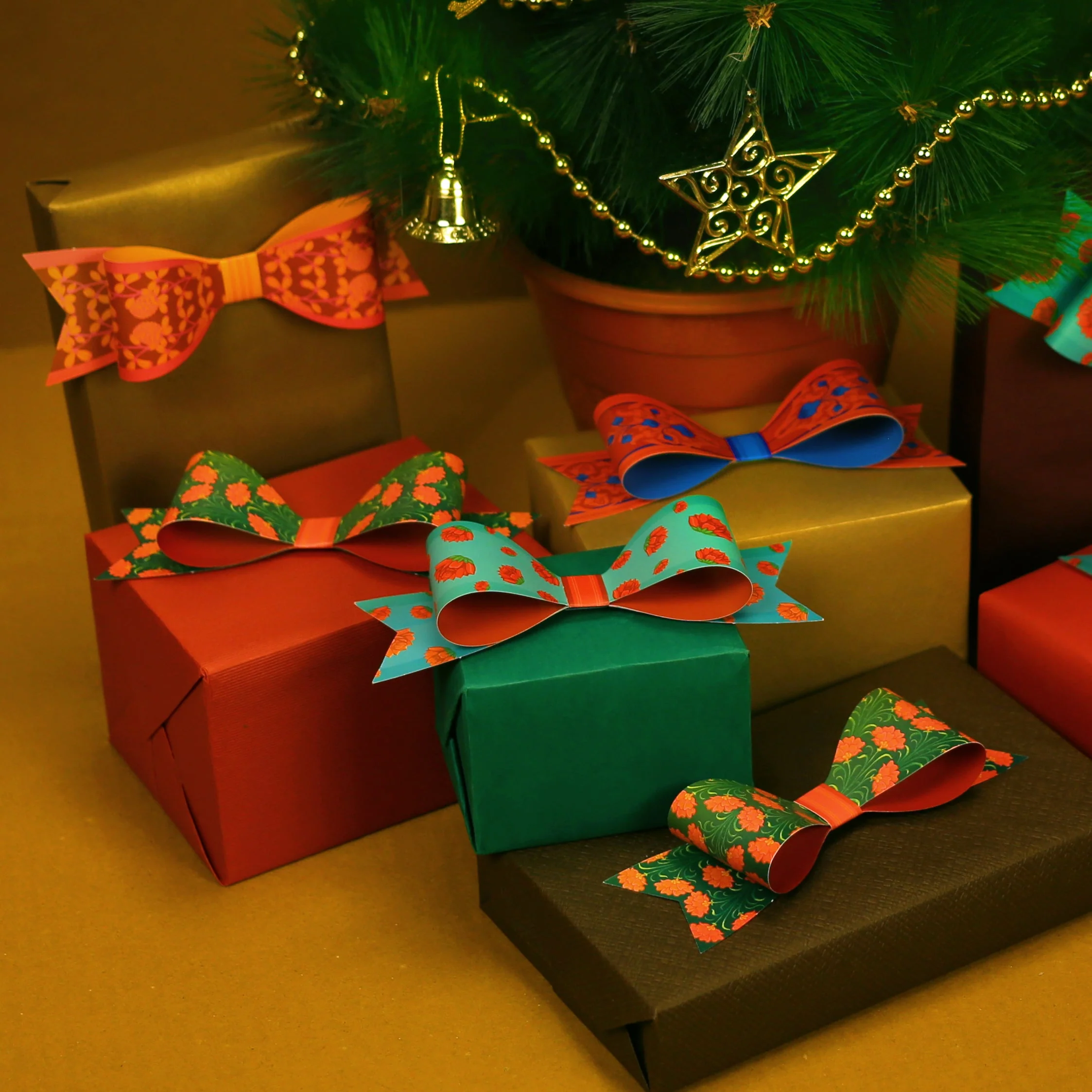Set of 12 Paper Bows for Gifts - Image 7