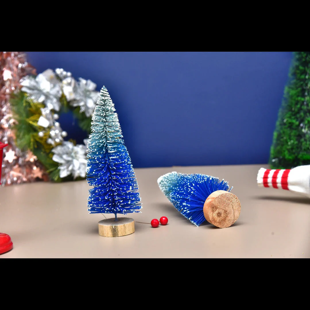 Set of 2 ocean blue christmas tree set - Image 2