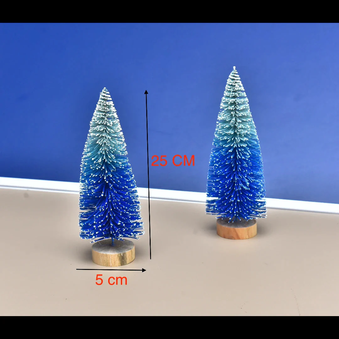Set of 2 ocean blue christmas tree set - Image 5
