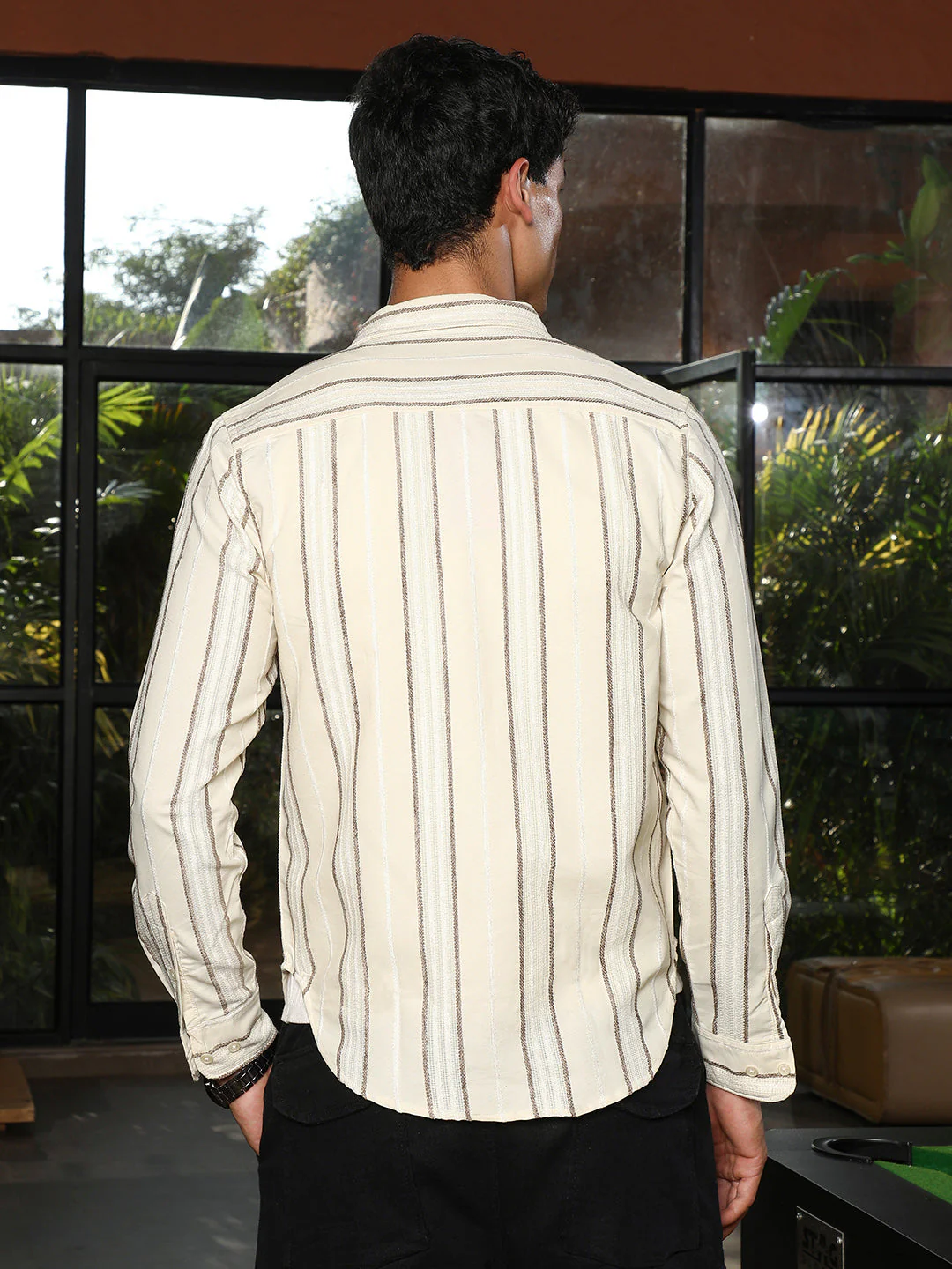 Shadow-Stripe Jacquard Shirt - Image 4
