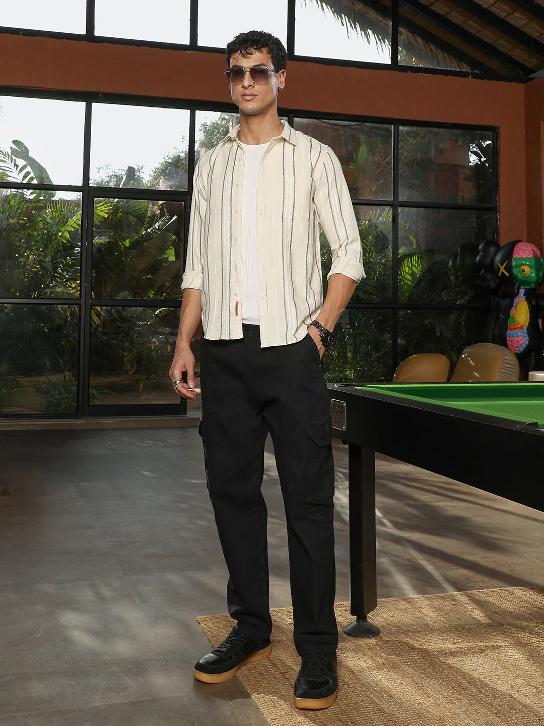 Shadow-Stripe Jacquard Shirt - Image 6