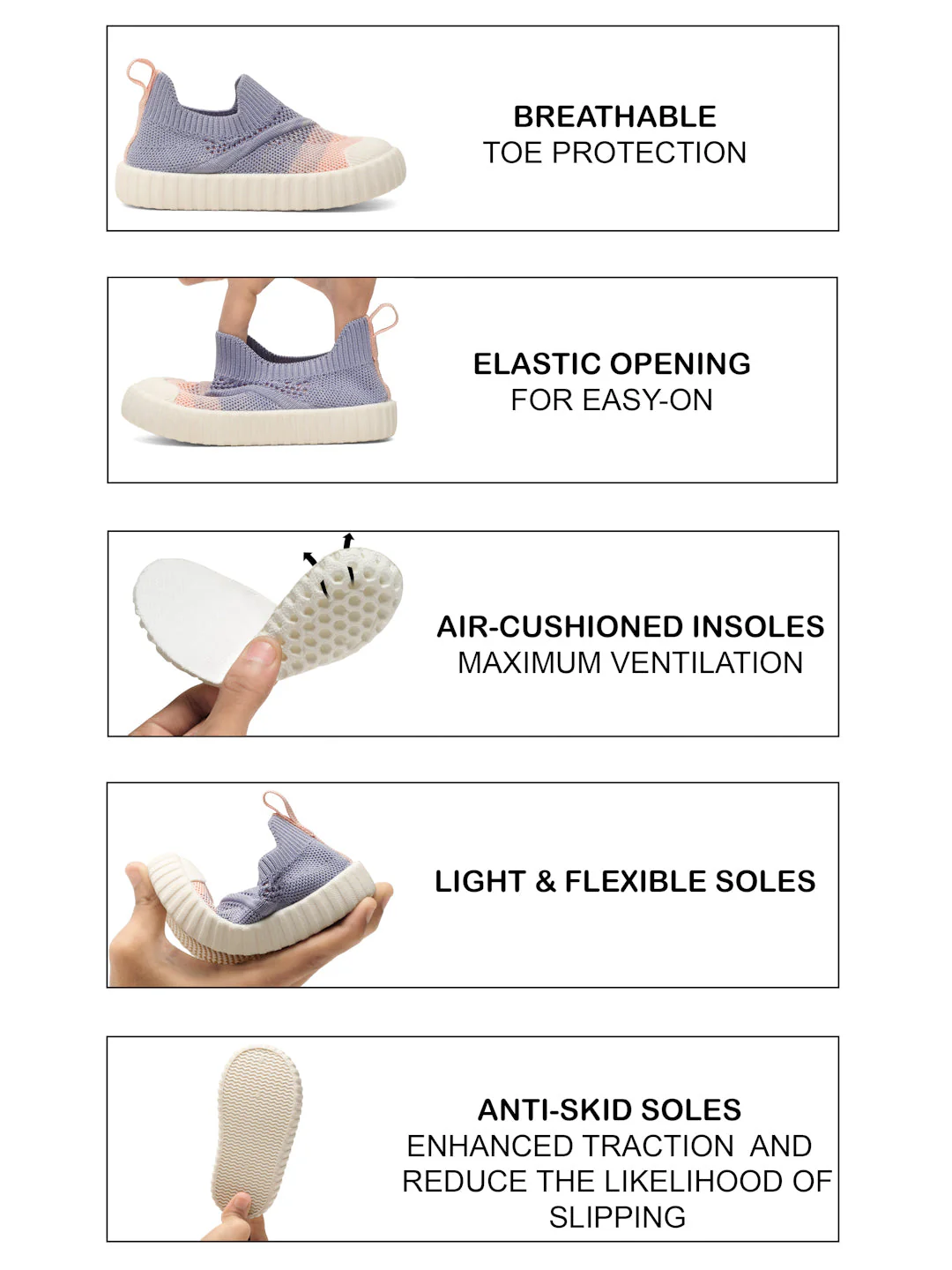 Shady Toddlers' First Step Breathable Shoes - Purple (Unisex) - Image 9