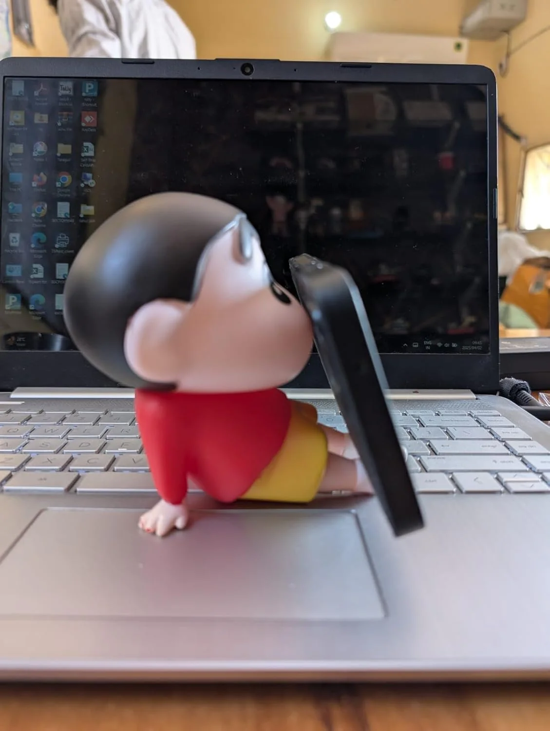 Shinbu:  ShinChan Mobile Phone Stand, Cute  Phone Holder for Desk & Tabletop Use for Daily Utility & Gifting - Image 5