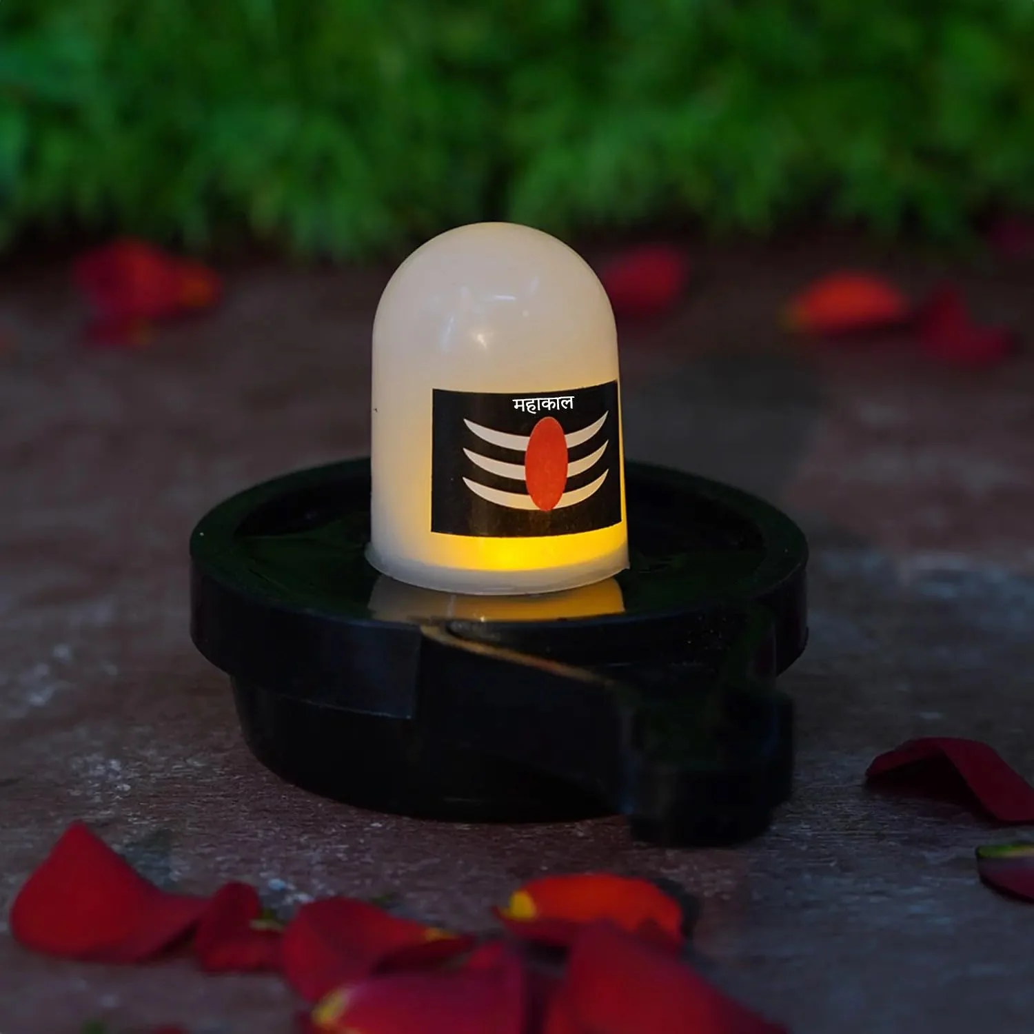 Shiva: Water-Activated Glowing Lord Shiva Shivling LED Idol (Set of 4) for Home Décor & Pooja - Image 5