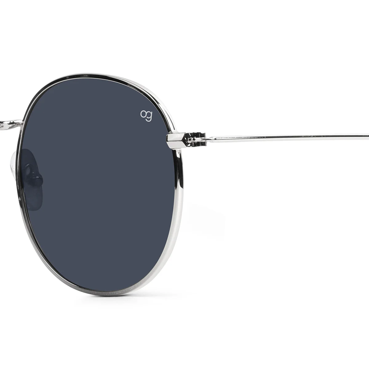 Shocksight Silver Round Polarized Sunglasses - Image 2