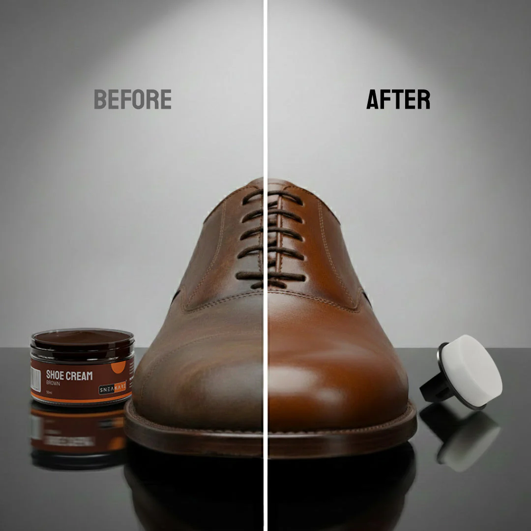 Shoe Cream with Built-In Applicator (Brown 50ml) - Image 2