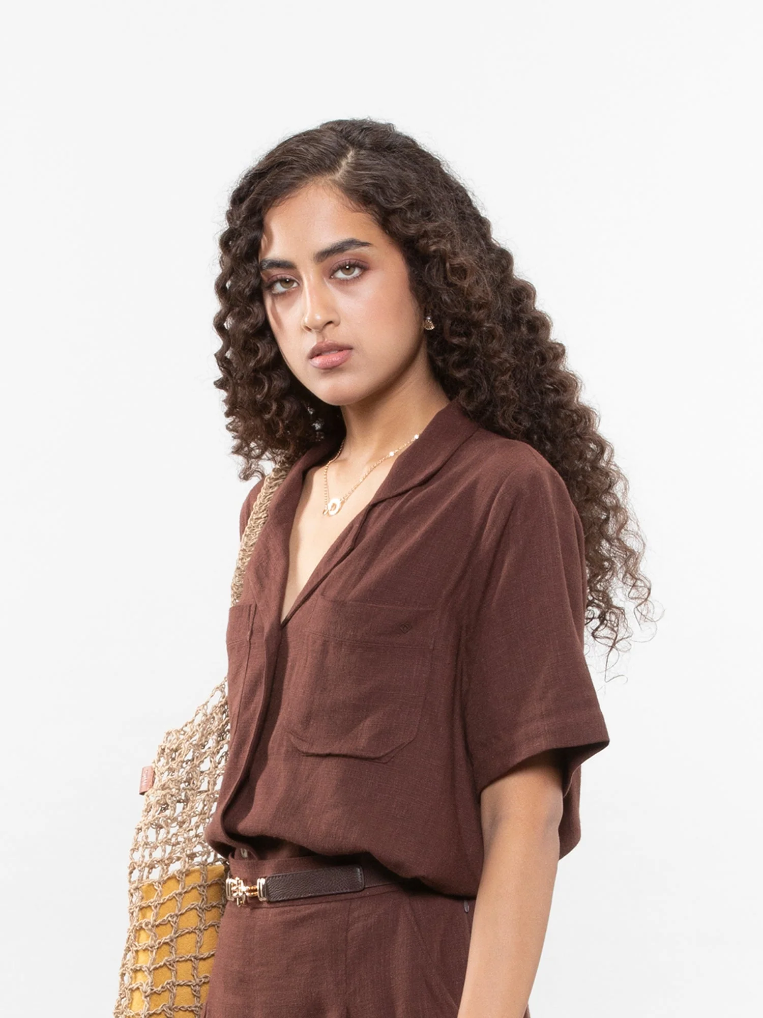Short-sleeve linen shirt - Image 14