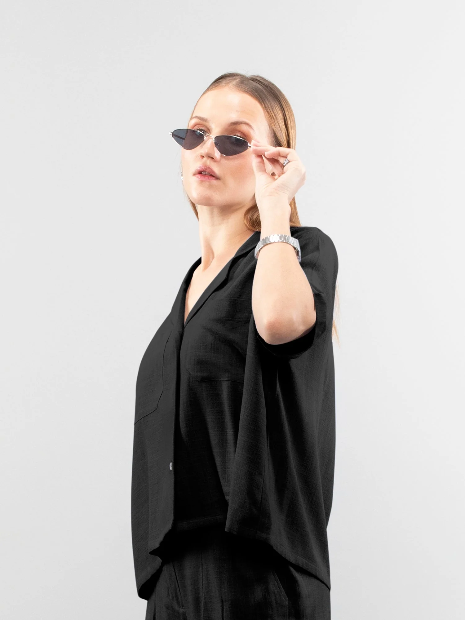 Short-sleeve linen shirt - Image 27
