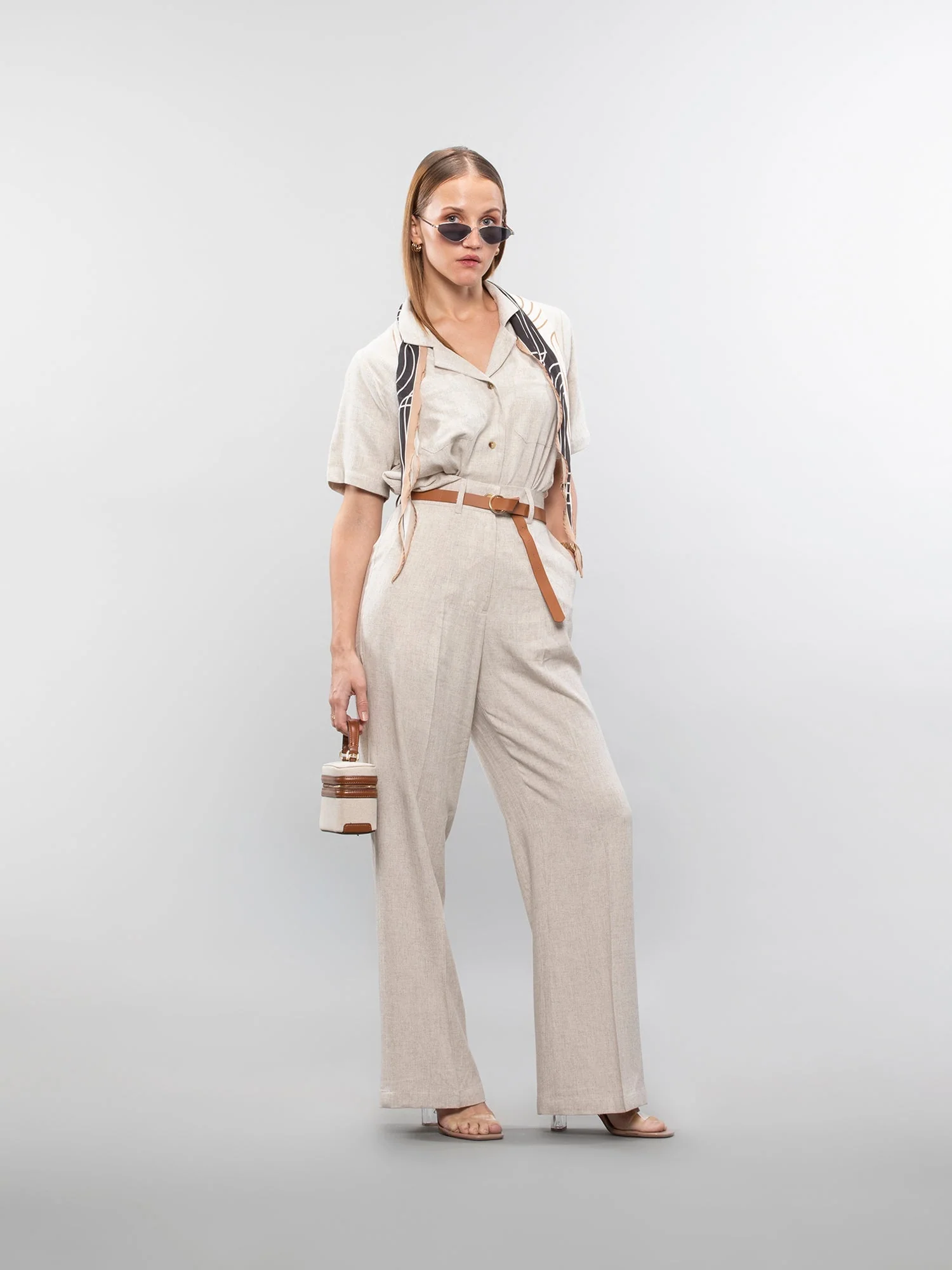 Short-sleeve linen shirt - Image 17