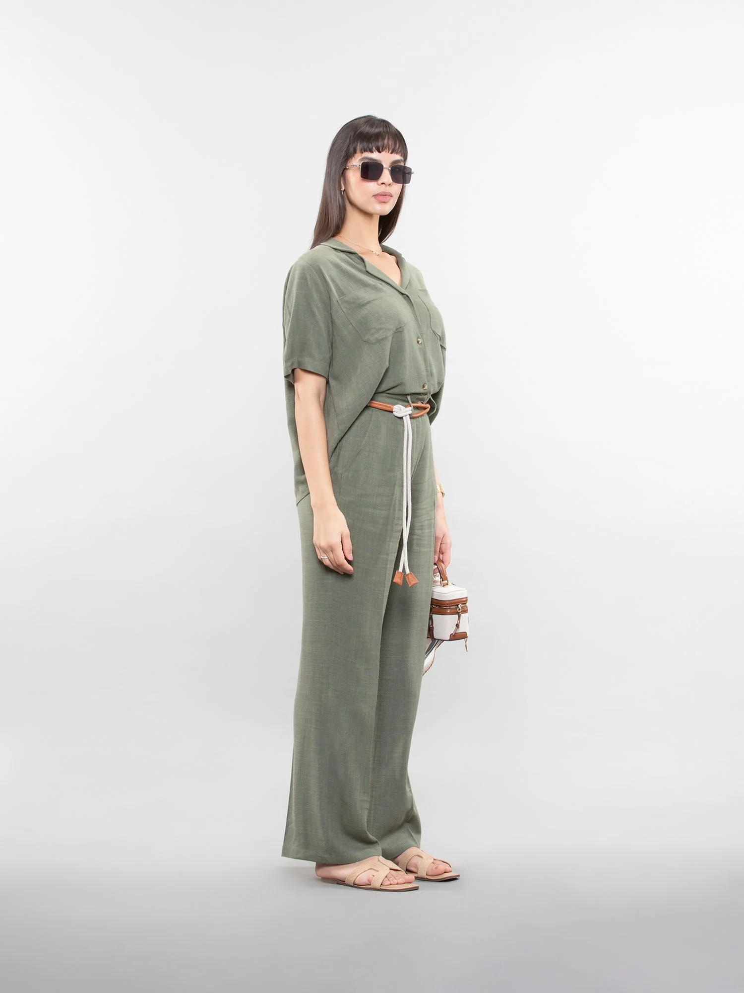 Short-sleeve linen shirt - Image 30