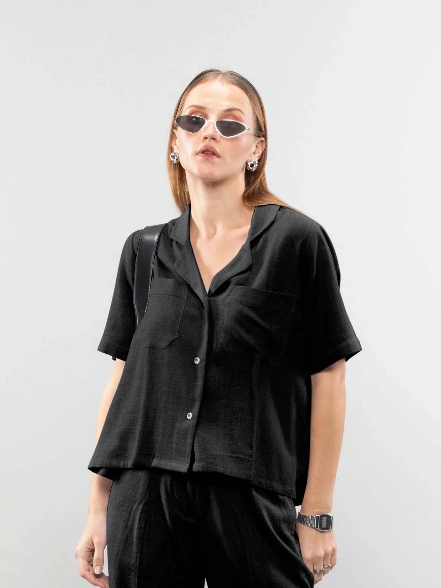 Short-sleeve linen shirt - Image 20