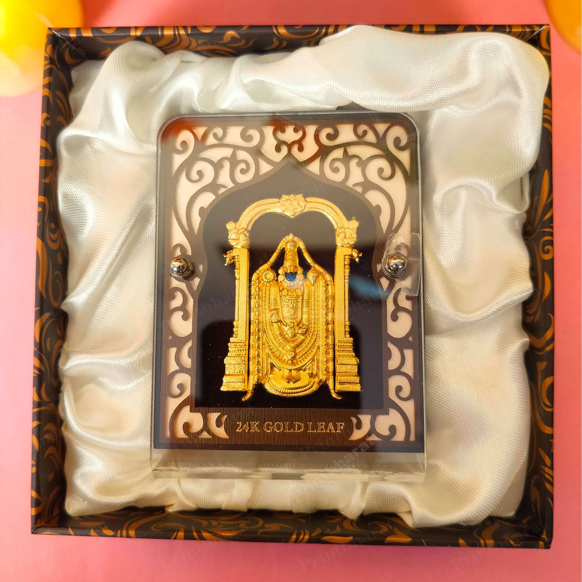 Shree Balaji  Leaf 24KT Gold Coated Table Top - Image 7