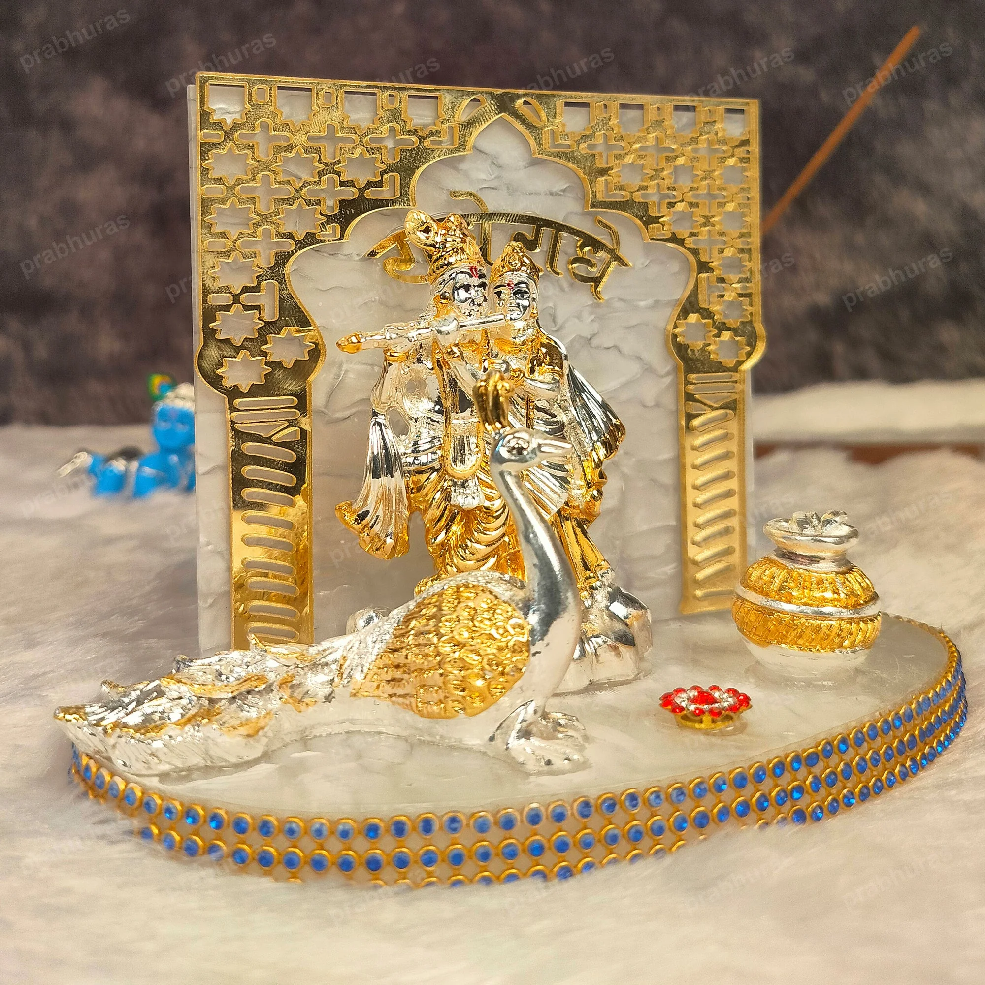 Shree Radhe Krishna Murti Dwar With Mor  Idol - Image 3