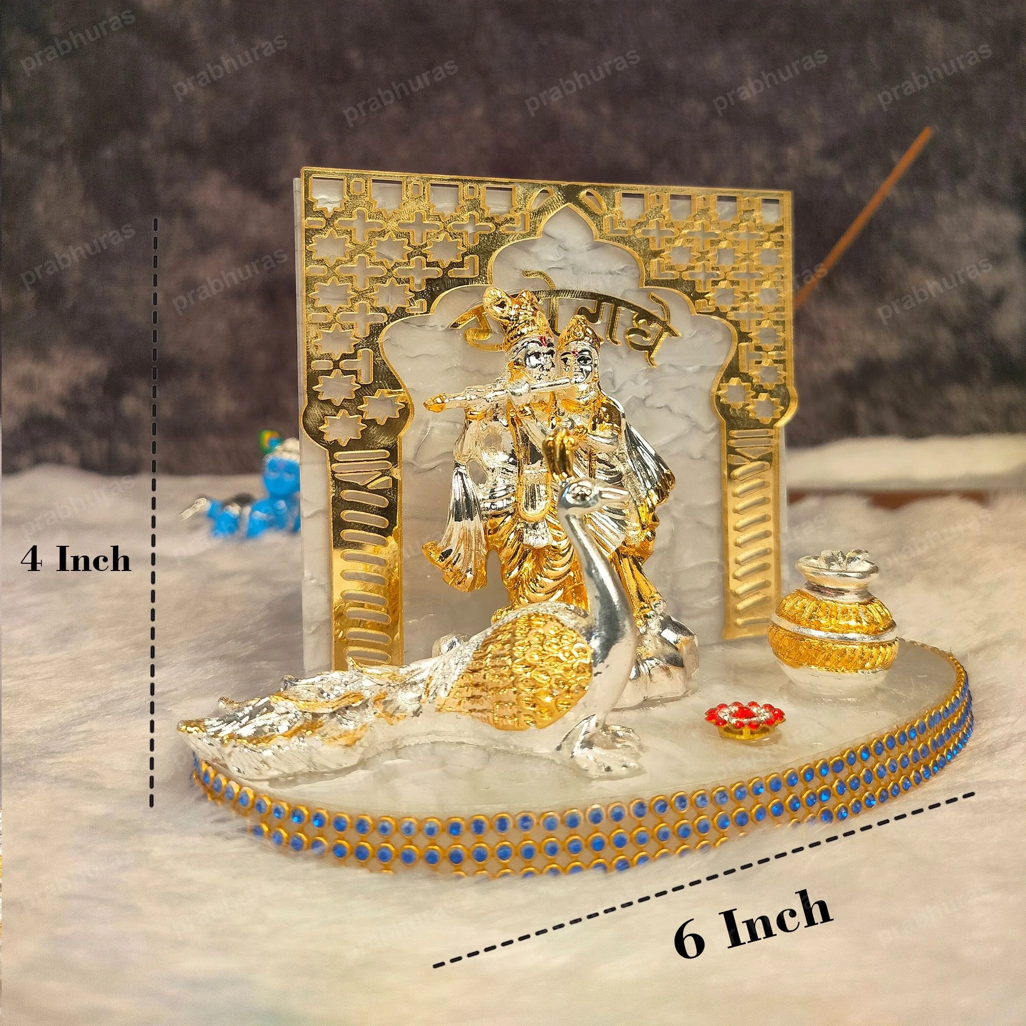 Shree Radhe Krishna Murti Dwar With Mor  Idol - Image 5