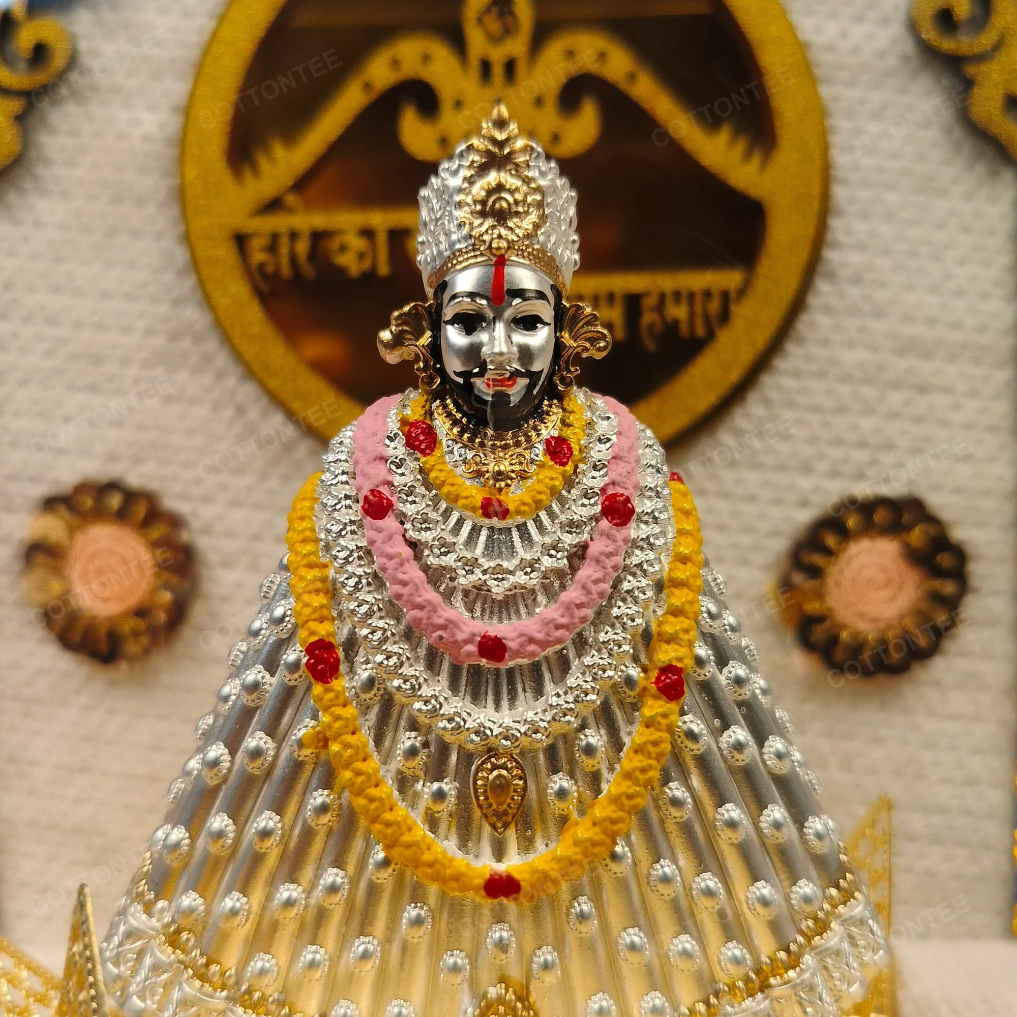 Shri Khatu shyam ji With Box Gold And Silver Coated - Image 5