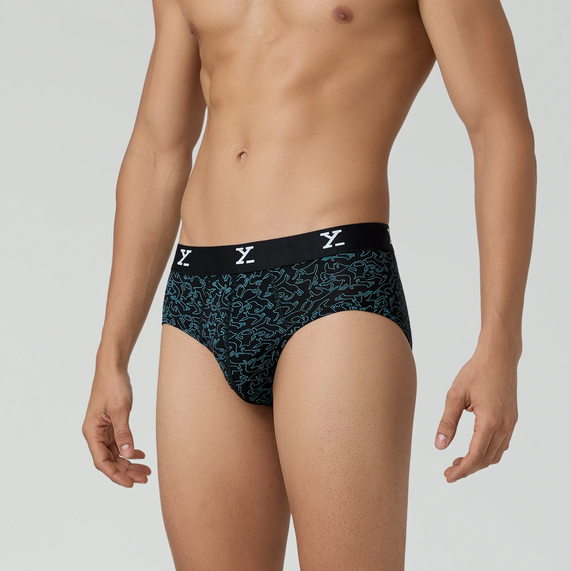 Shuffle Briefs Grey Green Black (Pack of 3) - Image 6