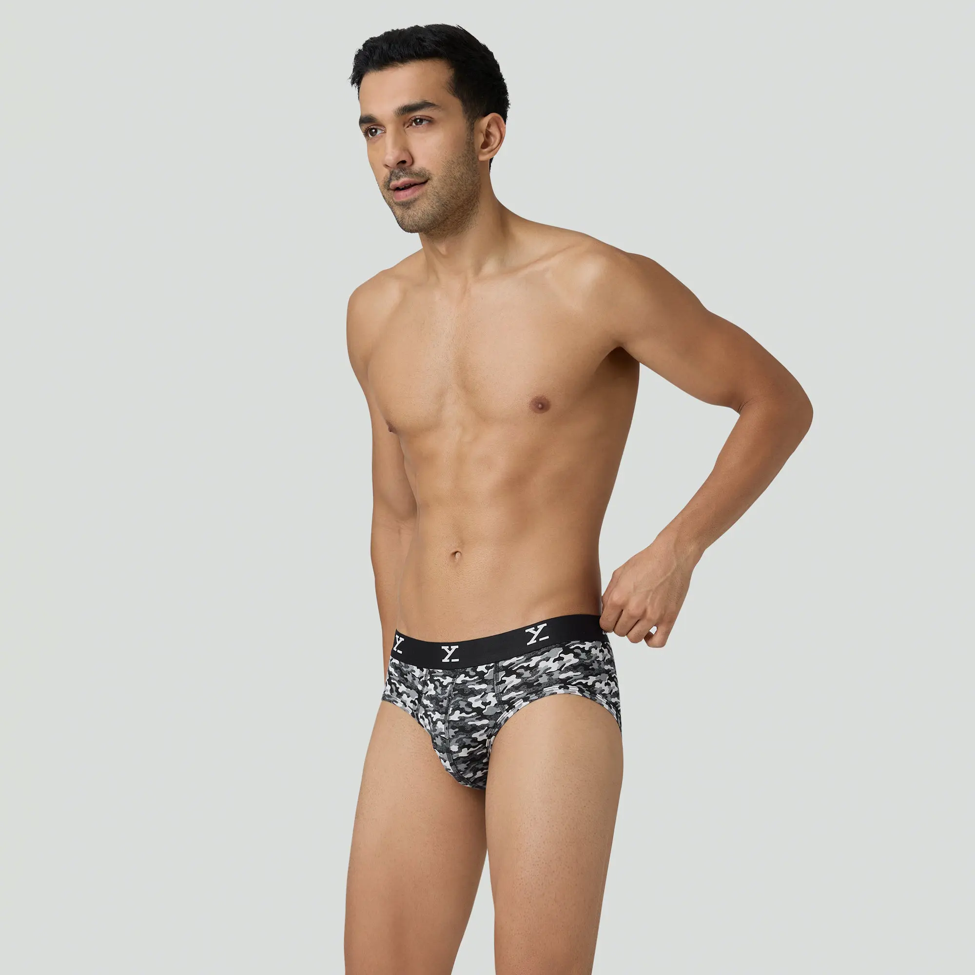 Shuffle Modal Briefs Camouflage Grey - Image 4