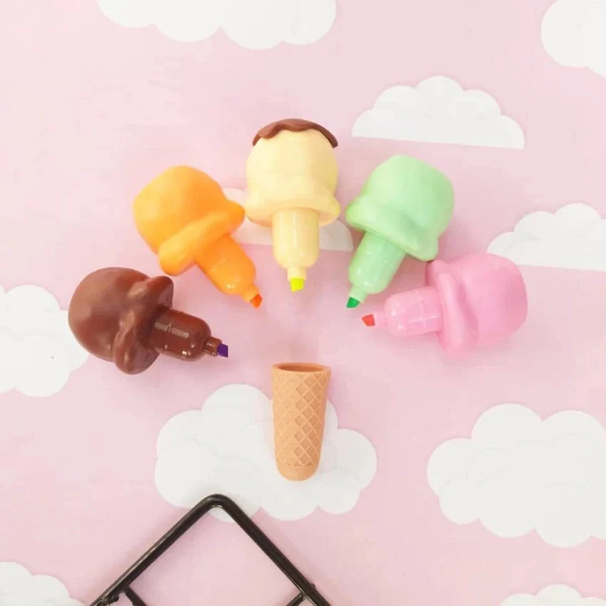 Shweet: Ice Cream-Themed Stackable Highlighter Set – Fun & Colorful Mini Markers for Kids, DIY & Art Projects - Image 3