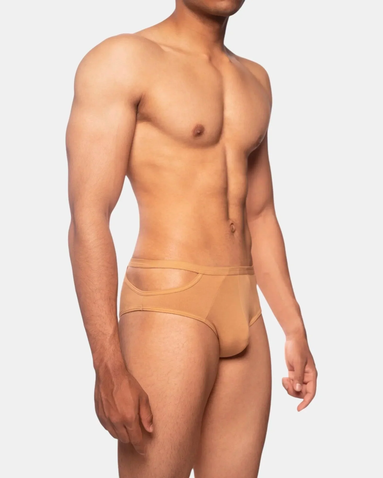 Side Slits Brief /Tan - Image 2