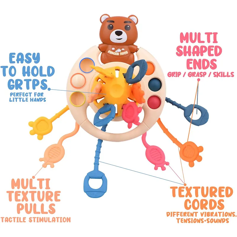 Silicone Pull String Sensory Toys for Kids (Random Design) - Image 6