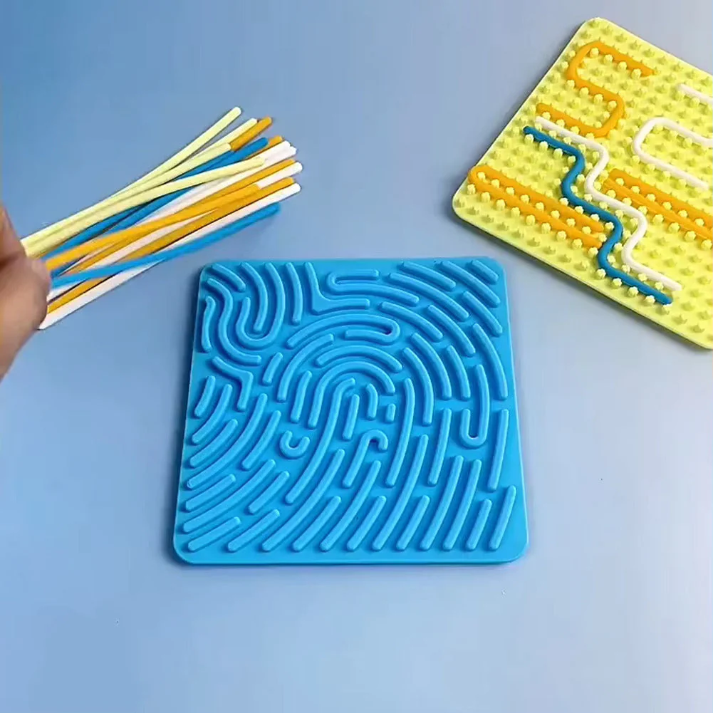 Silicone Sensory Maze Board Fidget Toy for Kids (Random Design) 1pc - Image 6