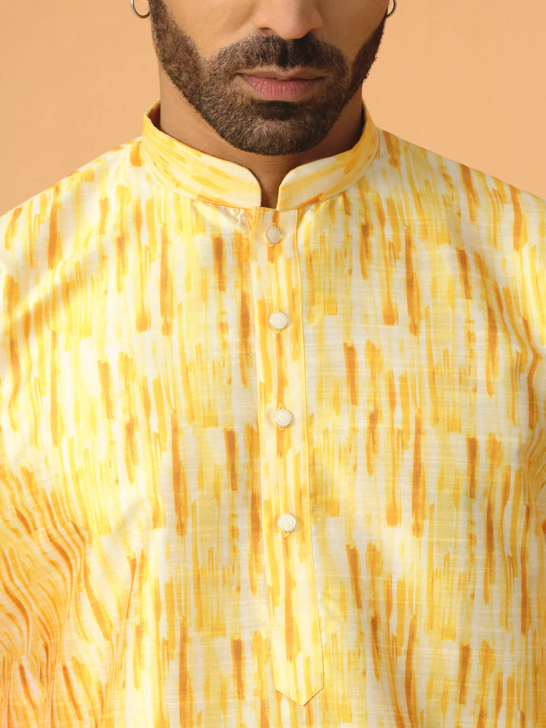 Silk Blend Tie-Dye Printed Kurta - Image 13