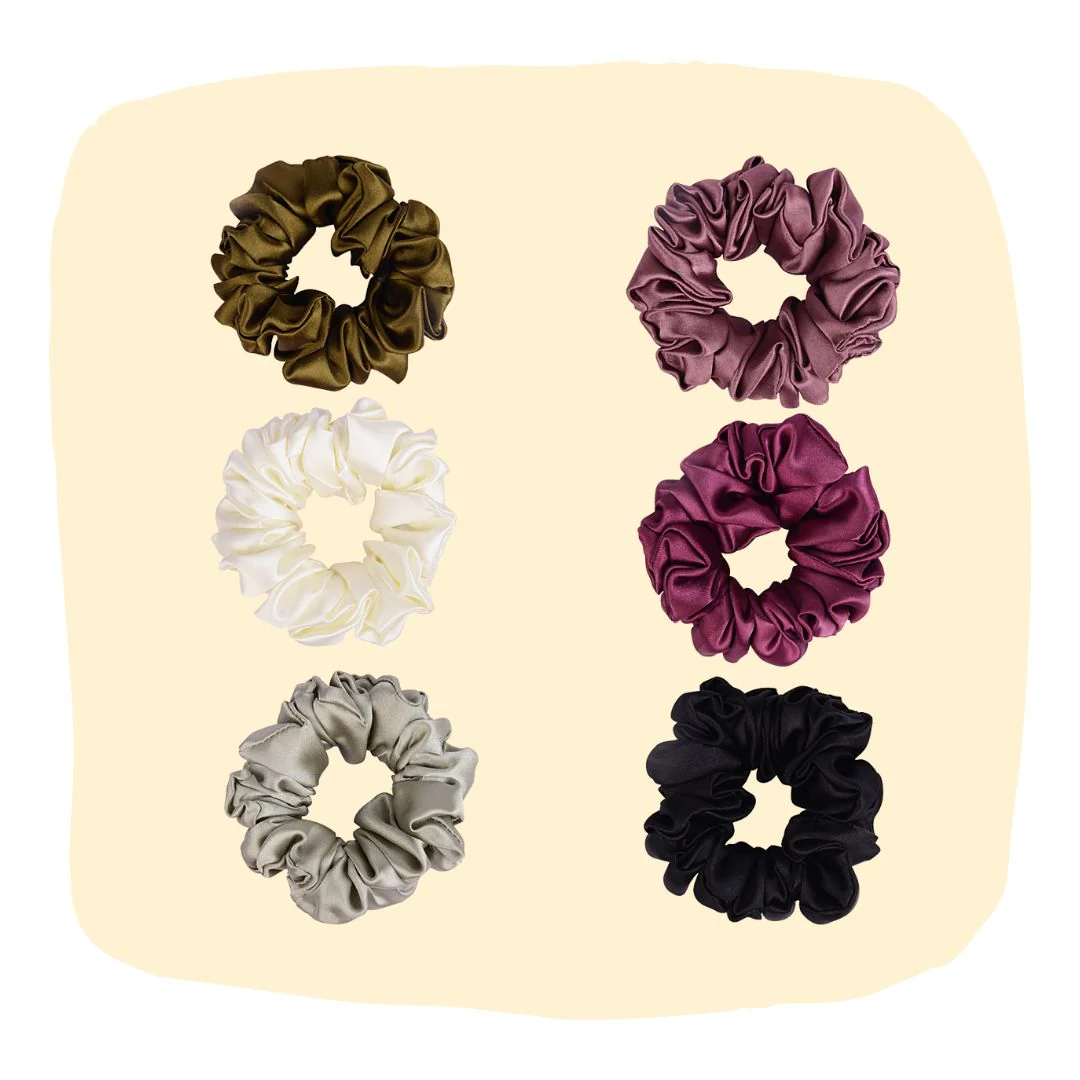 Silk Satin Scrunchies Pack for Soft, Stylish Hair Care - Image 11