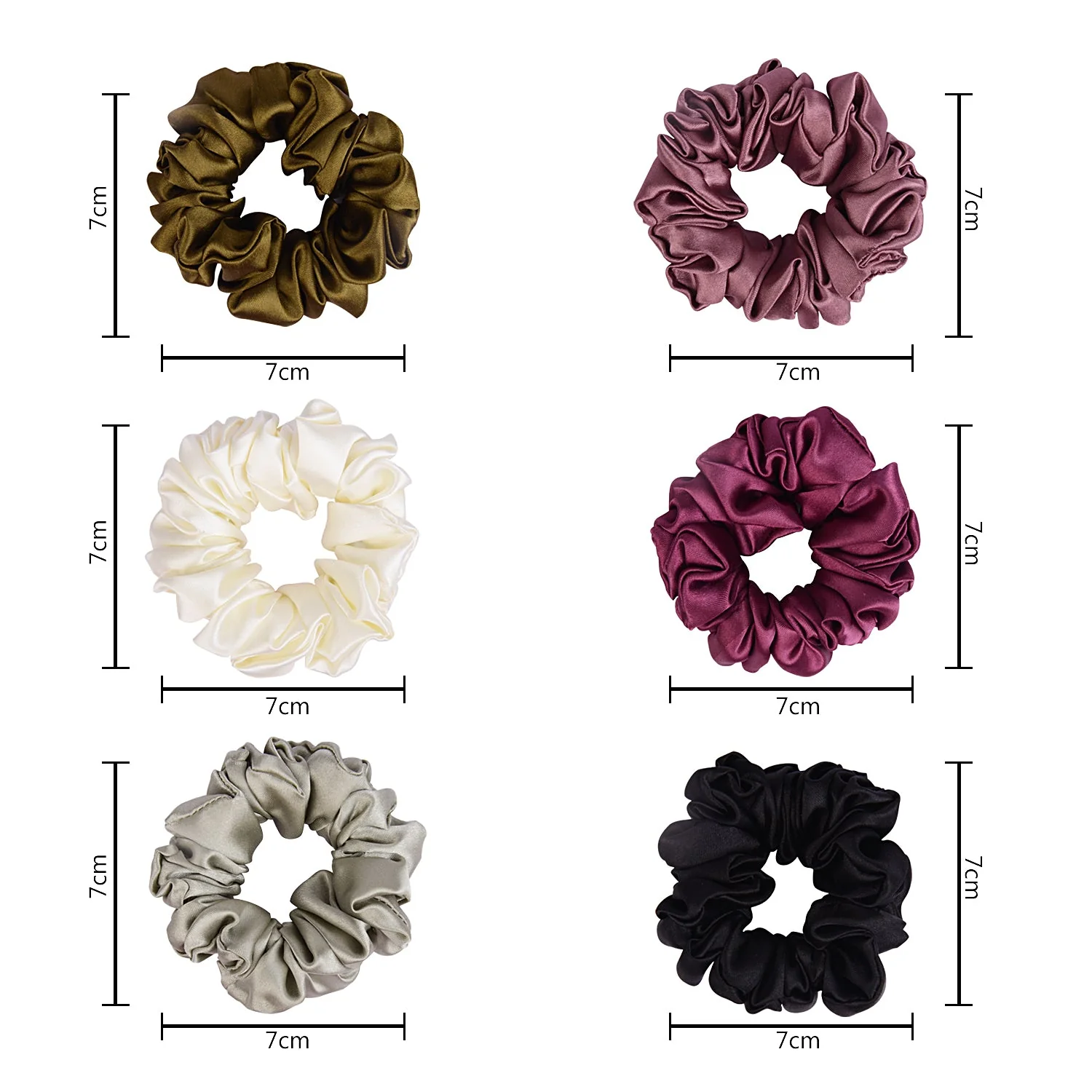 Silk Satin Scrunchies Pack for Soft, Stylish Hair Care - Image 2