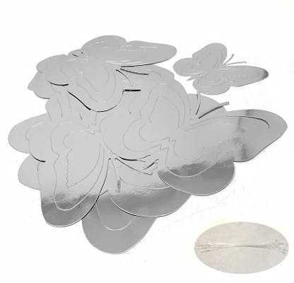 Silver 3D Butterfly Hanging Party Decoration Kit (Pack of 11) - Image 3