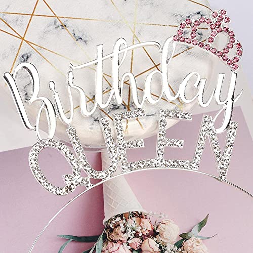 Silver Birthday Queen Free Size Headband Crown Tiara - Image 6
