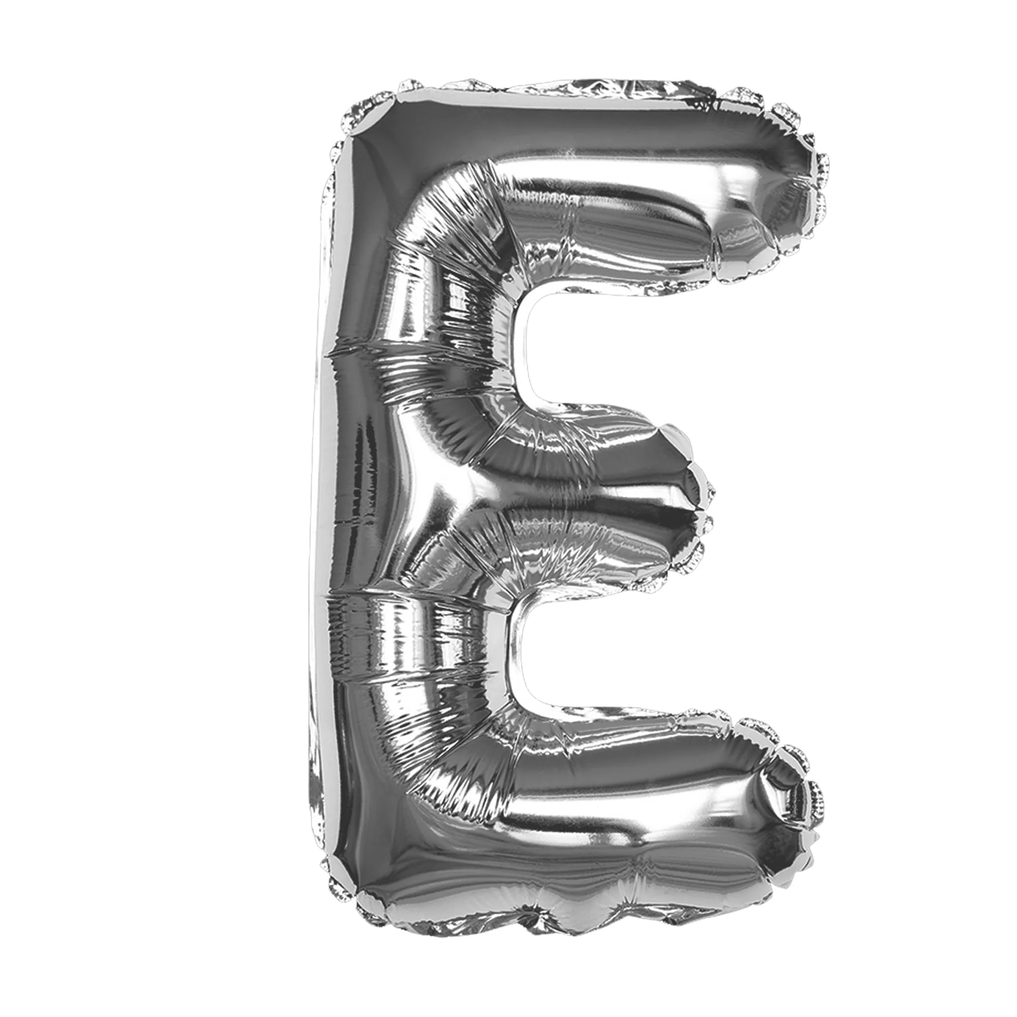 Silver E Letter Foil Balloon - Image 6