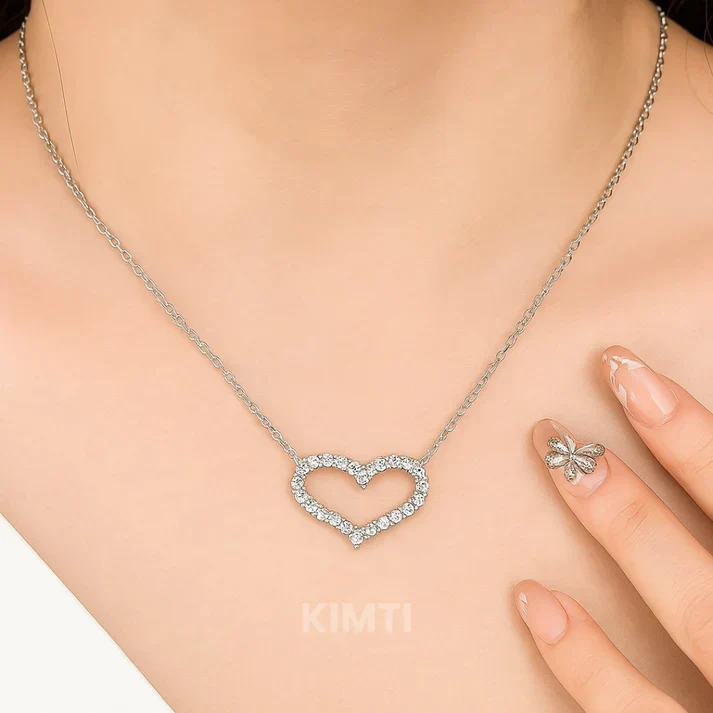 Silver Heart Necklace - Image 3