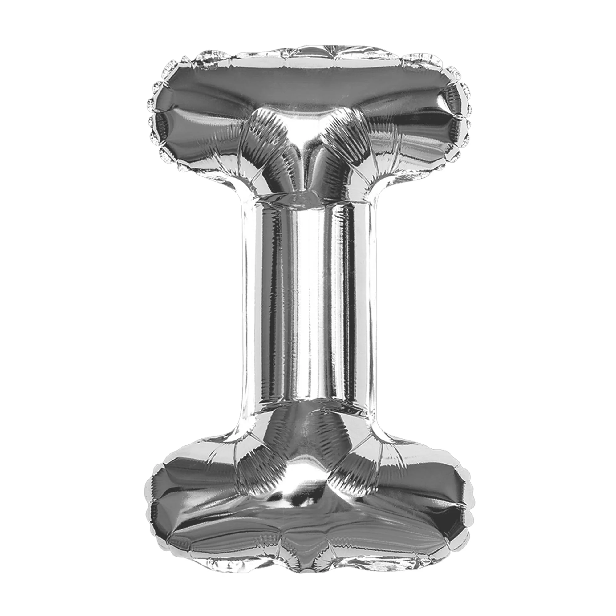 Silver I Letter Foil Balloon - Image 6