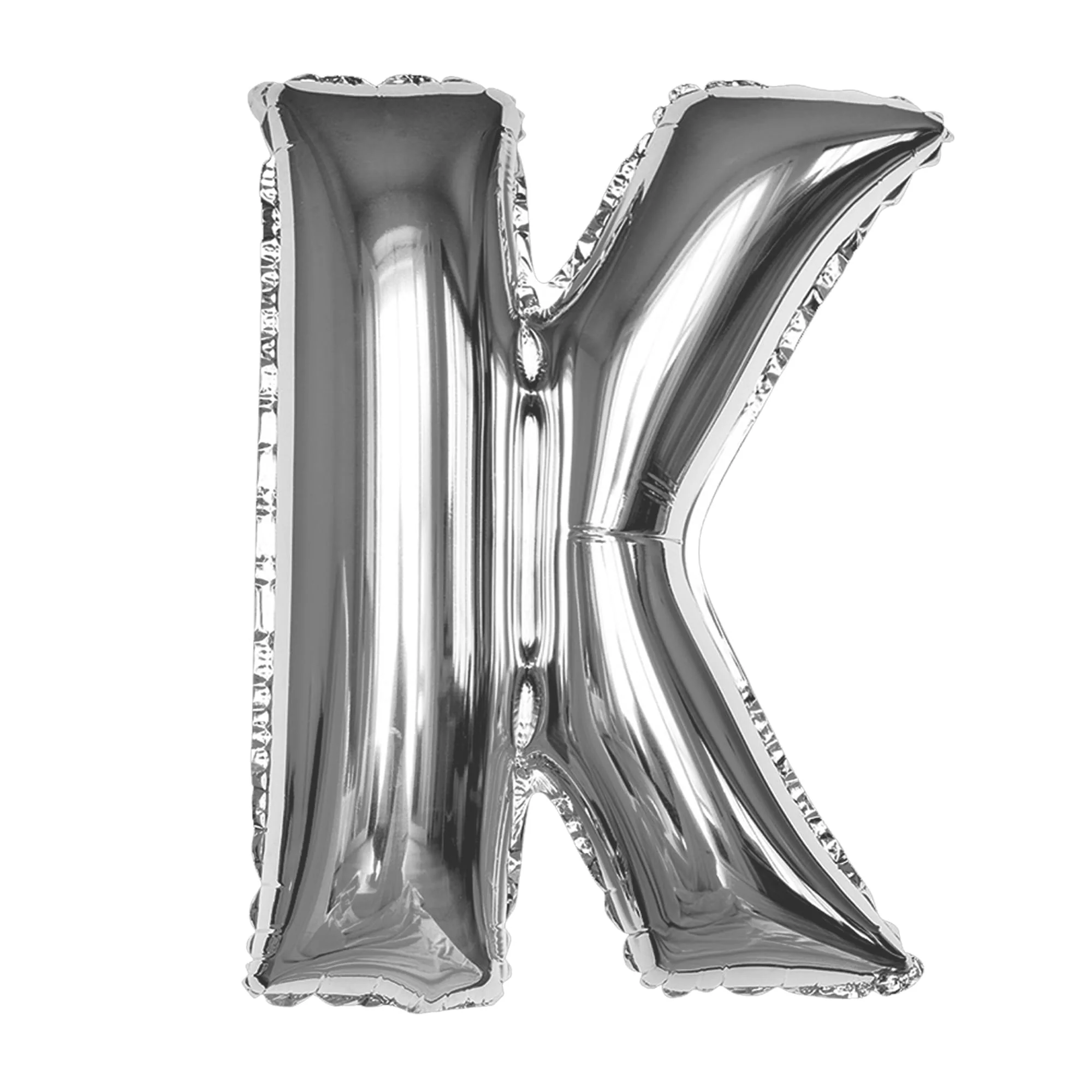 Silver K Letter Foil Balloon - Image 6