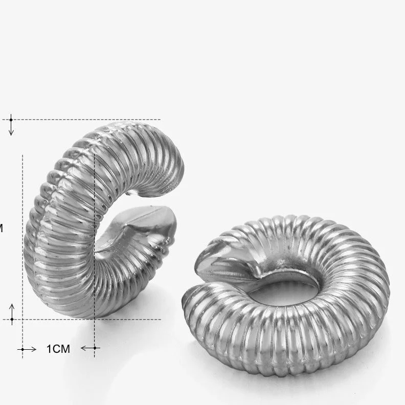Silver Lustre Hoops Earring - Image 5