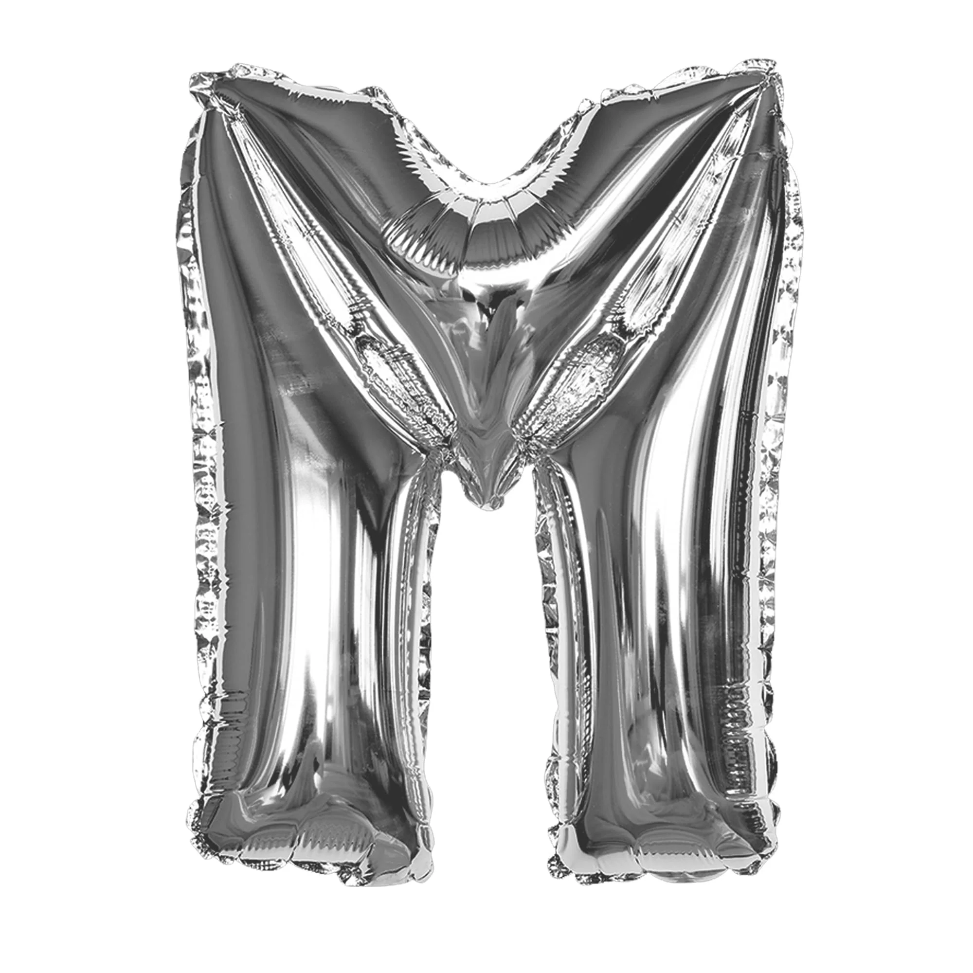 Silver M Letter Foil Balloon - Image 6