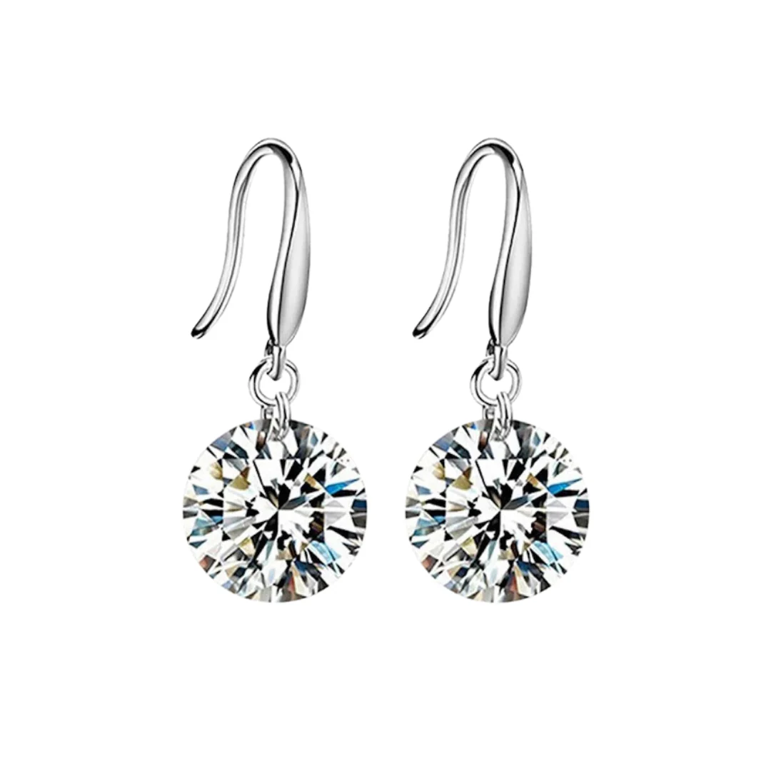 Silver Plated Austrian Crystal Drop Earrings For Women & Girls - Image 37