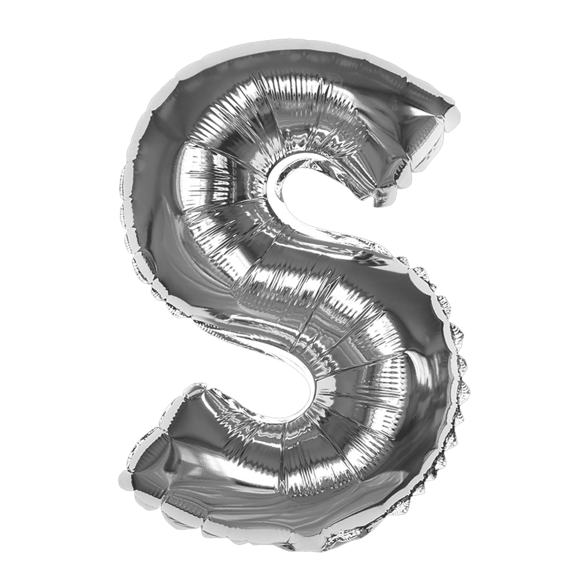 Silver S Letter Foil Balloon - Image 6