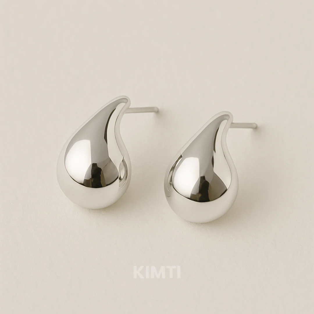 Silver Teardrop Stud Earring — Buy Any 5 for Rs. 599