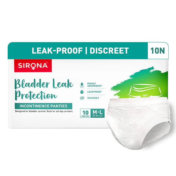 Sirona Incontinence Panties for Women - Pack of 10 - Image 15