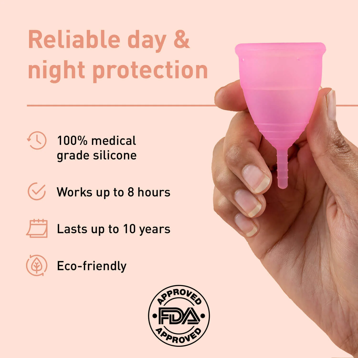 Sirona Pro Reusable Menstrual Cup with Pouch, Mini Intimate Wash & Cup Wash - Image 13