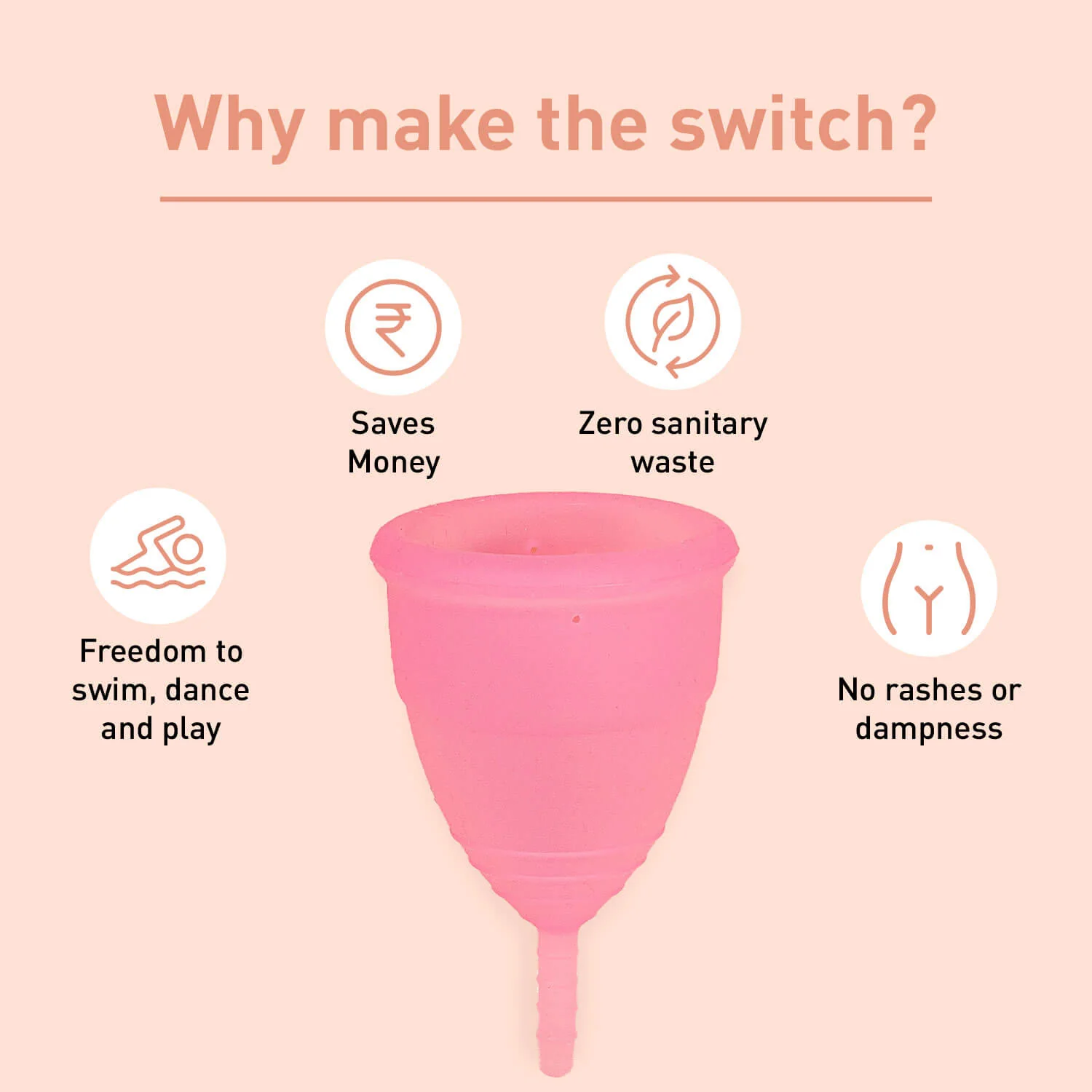 Sirona Pro Reusable Menstrual Cup with Pouch, Mini Intimate Wash & Cup Wash - Image 14