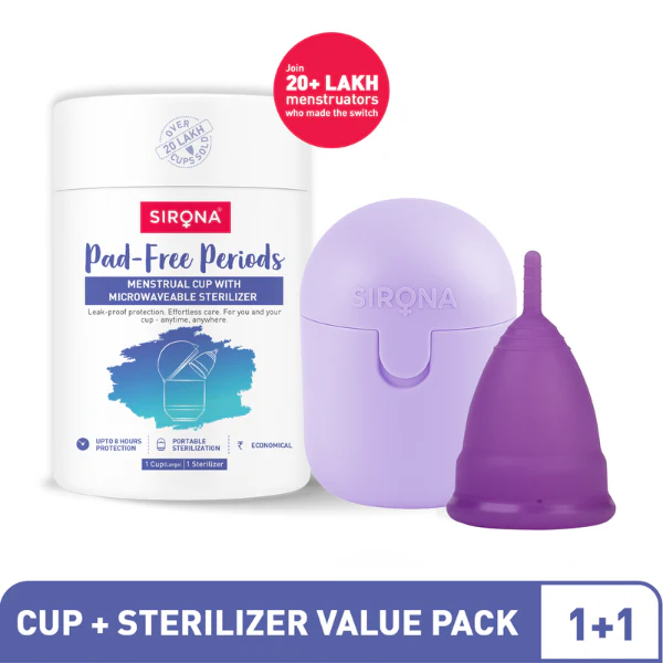 Sirona Pro Reusable Menstrual Cup with Pouch, Mini Intimate Wash & Cup Wash - Image 187
