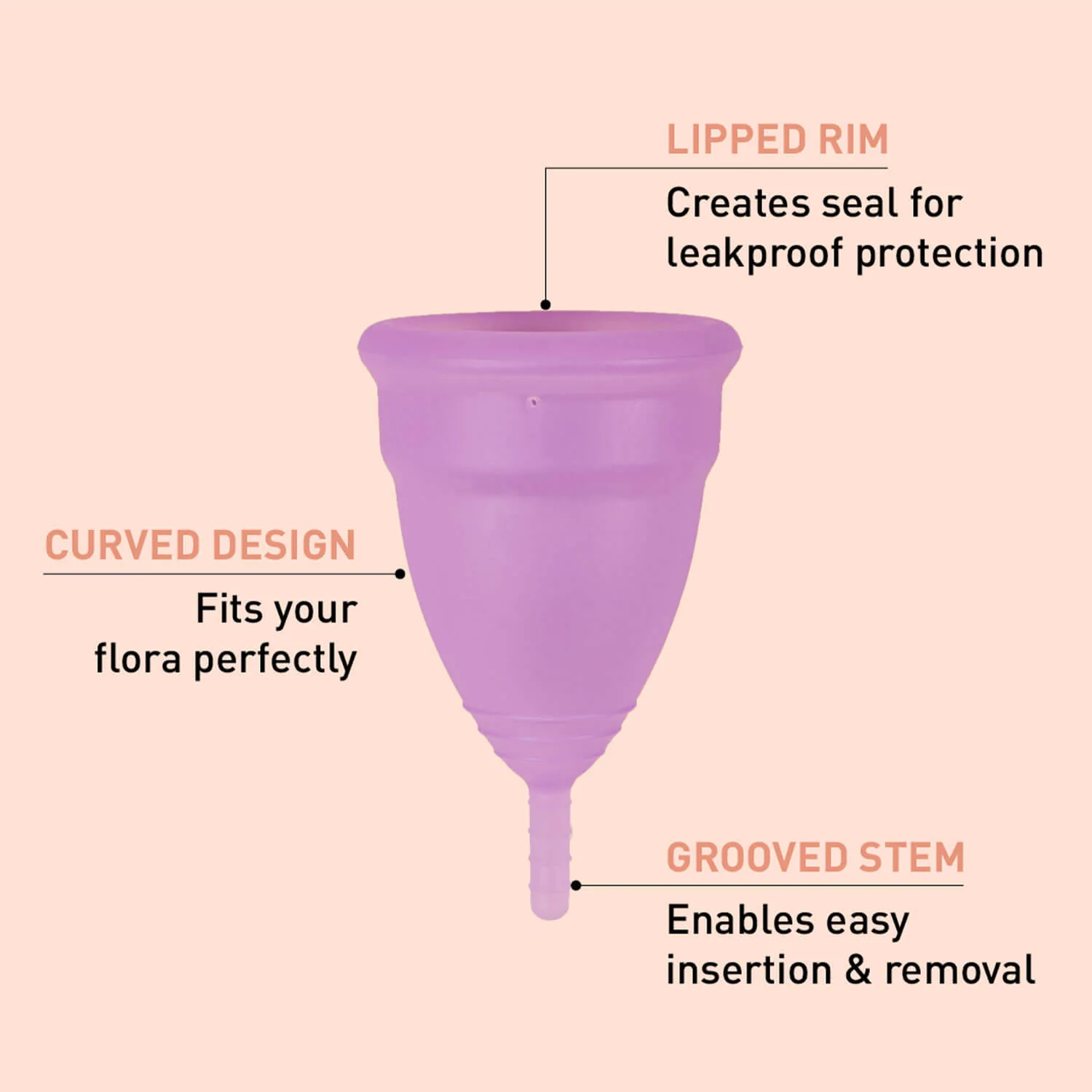 Sirona Pro Reusable Menstrual Cup with Pouch, Mini Intimate Wash & Cup Wash - Image 3