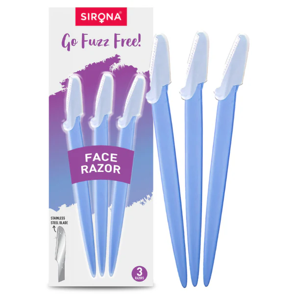 Sirona Reusable Face Razors for Women for Facial Hair - Pack of 3 - Image 50